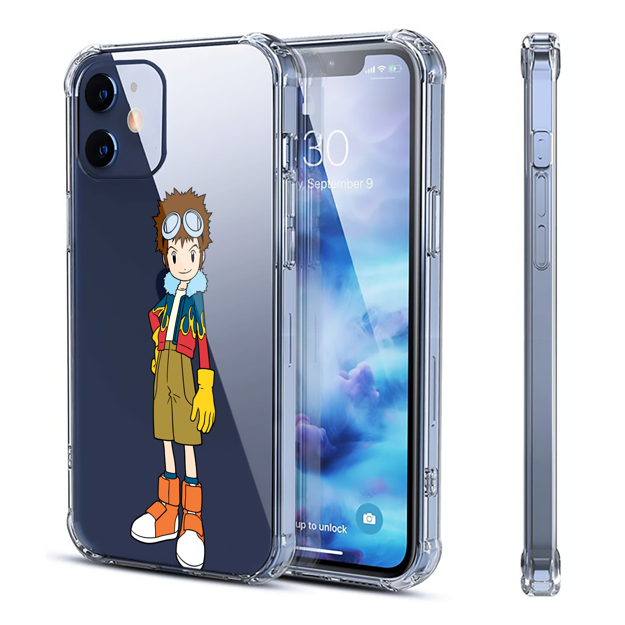 （画像用） Digimon デジタルモンスター/デジモン 【iPhone 12シリーズ対応】透明スマホケース（クリアソフトケース）